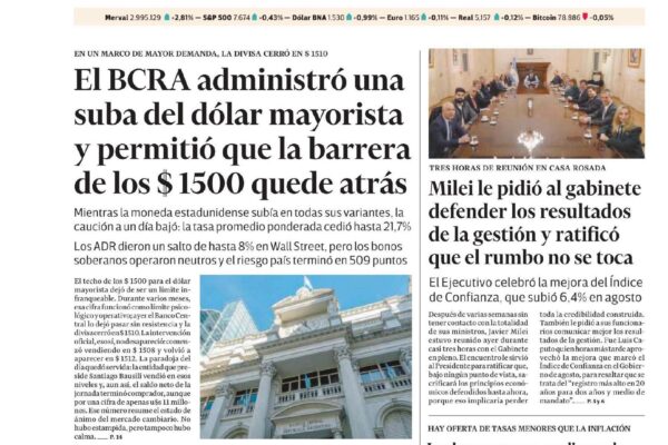 El Cronista tapa 250826